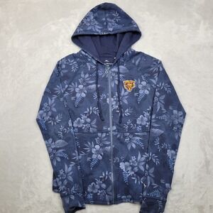 Chicago Bears Hoodie Women XS Full Zip Sweater Sweatshirt Floral‎ Tommy Bahama